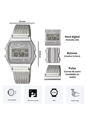 Reloj Casio Modelo A158WEM-7D Diseño Vintage
