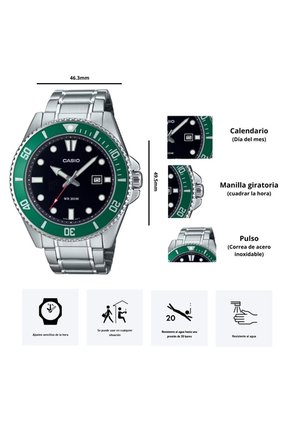 Reloj Casio MDV-107D-3A Diseño Elegante