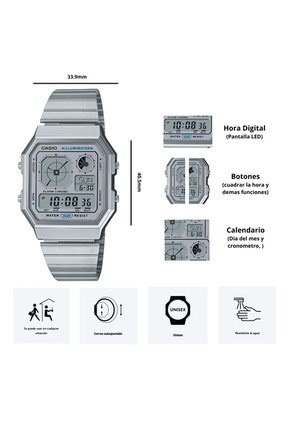 Reloj Casio Modelo A130WE-7A Diseño Vintage