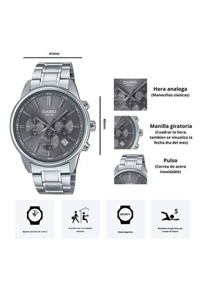 Reloj Casio Modelo MTP-E515D-8A Diseño Elegante