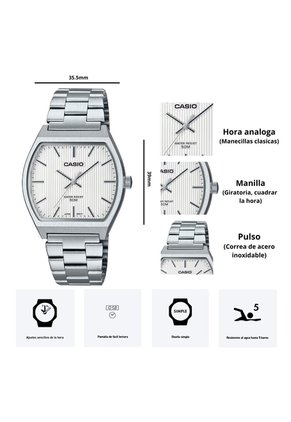 Reloj Casio Modelo MTP-B140D-7A Diseño Elegante