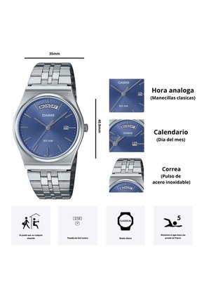 Reloj Casio Modelo MTP-B146D-2A Diseño Elegante
