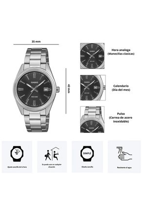 Reloj Casio UTP-1302PD-1AV Diseño Elegante