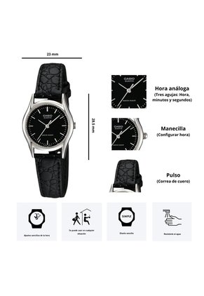 Reloj Casio Modelo LTP-1094E-1A Diseño Elegante