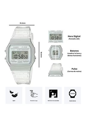 Reloj Casio F-91WS-7DF Diseño Clásico