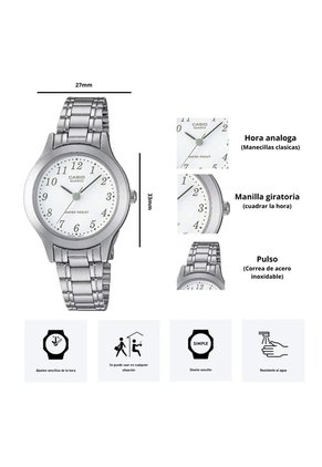 Reloj Casio Modelo LTP-1128A-7B Diseño Elegante