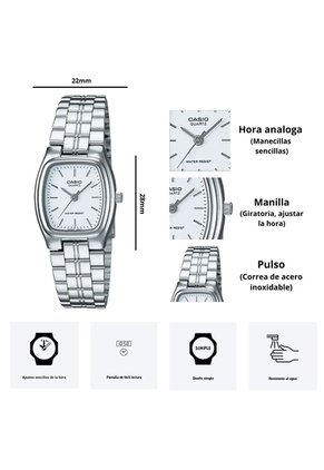 Reloj Casio Mujer LTP-1169D-7A Diseño Elegante