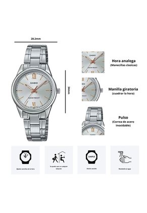 Reloj Casio Referencia LTP-V005D-7B2 Diseño Elegante