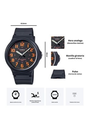 Reloj Casio Modelo MW-240-4BV Diseño Deportivo