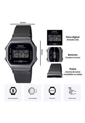 Reloj Casio Modelo A168WEMB-1B Diseño Vintage