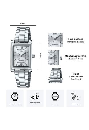 Reloj Casio LTP-1234DD-7A Diseño Clásico