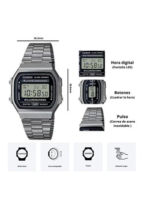 Reloj Casio Vintage A168WGG-1A Acero Inoxidable