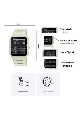 Reloj Casio Modelo CA-53WF-8B Calculadora