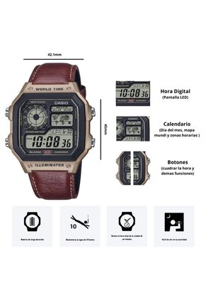 Reloj Casio Referencia AE-1200WHL-5A Diseño Deportivo