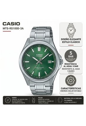 Reloj Caballero Casio MTS-RS100D-3A Diseño Elegante