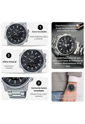 Reloj Casio AMW-880D-1A Analogo/Digital - Elegante