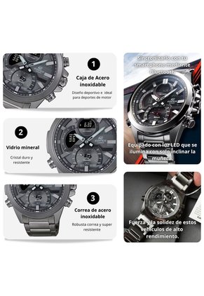 Reloj Casio Edifice ECB-30DC-1B Cronografo Diseño Deportivo