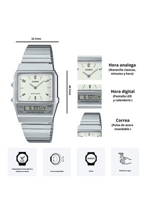 Reloj Casio Modelo AQ-800E-7A2 Diseño Elegante