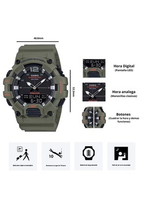 Reloj Casio Modelo HDC-700-3A2 Diseño Deportivo
