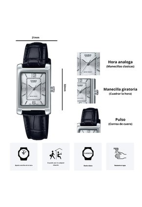 Reloj Casio LTP-1234LL-7A Diseño Clásico