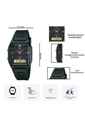 Reloj Casio AW-48HE-1A Diseño Vintage