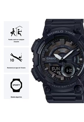 Reloj Casio Referencia AEQ-110W-1B Diseño Deportivo