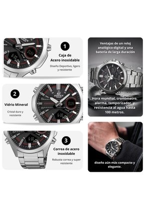 Reloj Casio Edifice EFV-C120D-1A4 Diseño Deportivo