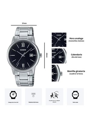 Reloj Casio Referencia MTP-V002D-1B3 Elegante
