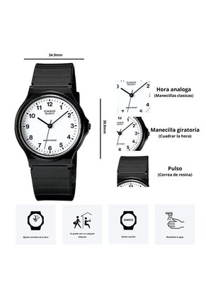 Reloj Casio Modelo MQ-24-7BL Diseño Casual