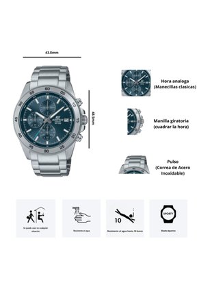 Reloj Casio Edifice EFR-526D-2A Diseño Deportivo