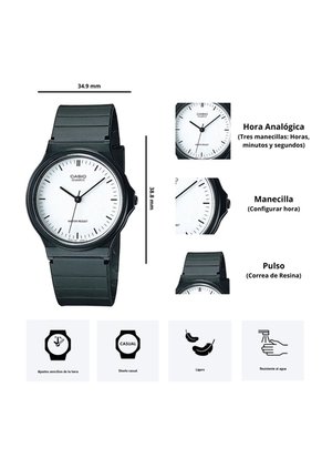 Reloj Casio Modelo MQ-24-7EL Diseño Clásico