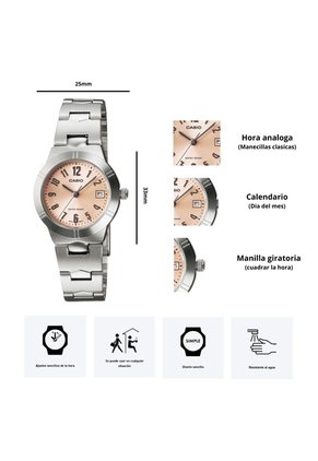 Reloj Casio Modelo LTP-1241D-4A3 Diseño Elegante