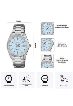 Reloj Casio UTP-1302PD-2A2 Diseño Elegante