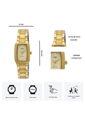 Reloj Casio Mujer LTP-1165N-9C Acero Inoxidable Dorado