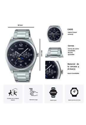 Reloj Casio Modelo MTP-M300D-1A Diseño Elegante