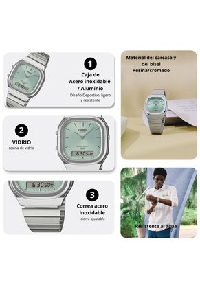 Reloj Casio Modelo AQ-240E-2A Diseño Vintage