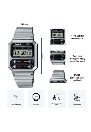 Reloj Casio A100WE-1A Diseño Vintage