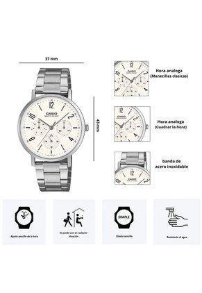 Reloj Hombre Casio Modelo MTP-VT06D-7B Diseño Elegante