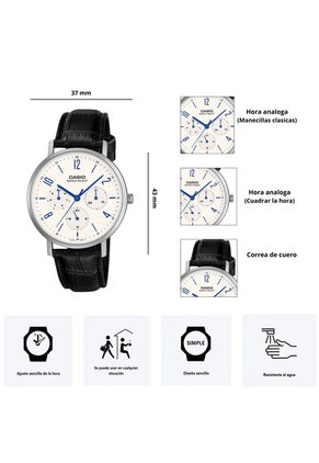 Reloj Casio Modelo MTP-VT06L-7B Diseño Elegante