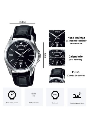 Reloj Casio Modelo MTP-1370L-1A Diseño Elegante