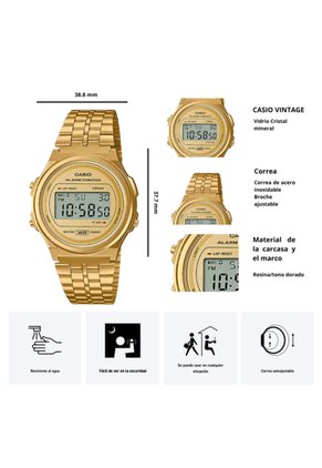 Reloj Casio A171WEG-9A Diseño Clásico