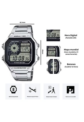 Reloj Casio Referencia AE-1200WHD-1A Diseño Deportivo