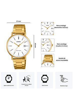 Reloj Hombre Casio Modelo MTP-VT05G-7E Diseño Elegante