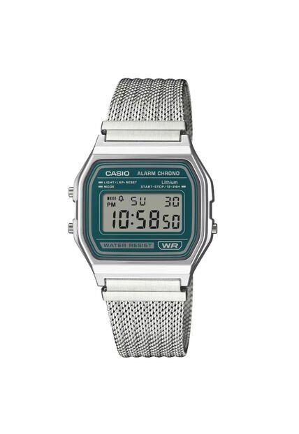 Reloj Casio Modelo A158WEM-3DF Plateado Unisex