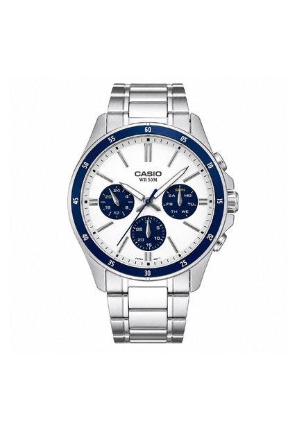 Reloj Casio Modelo MTP-1374D-7A2VDF Plateado Hombre