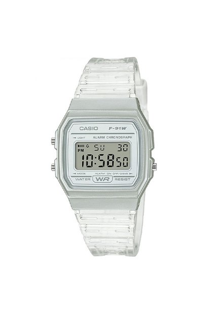 Reloj Para Mujer Casio - F91Ws-7Df Transparente