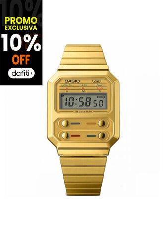 Reloj Para Hombre Casio A100Weg9Adf Dorado Casio