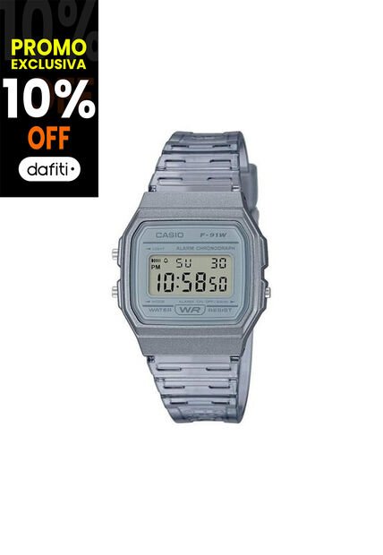 Reloj Para Mujer Casio F91Ws-8Df Transparente