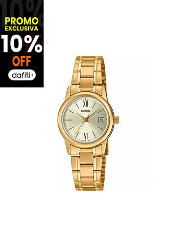 Reloj Para Mujer Casio Ltpv002G-9B3Udf Dorado Casio