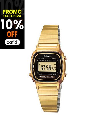 Reloj Para Unisex Casio La670Wga1Df Dorado Casio